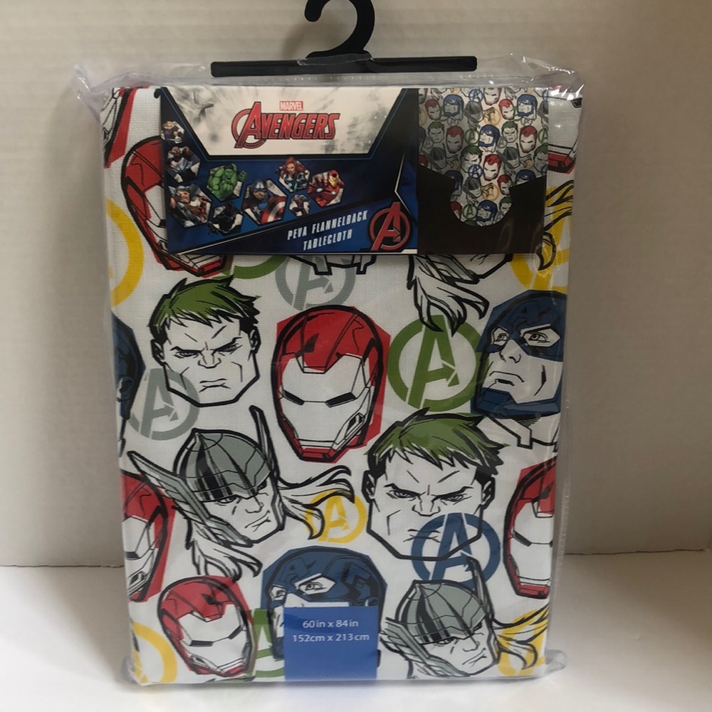 NWT Marvel Avengers flannel back tablecloth 60x84